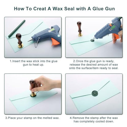 15Pcs Olive Green Glue Gun Sealing Wax Sticks for Wax Seal Stamp (15 Count)