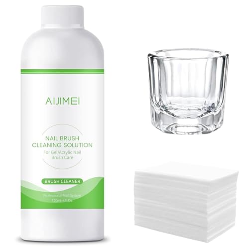 Nail Brush Cleaner 120ml Acrylic Nail Brush Cleaner kit for Efficient Nail Art Brush Cleaning Quick Gel Removal Suitable for Professional and Home (2 Fl Oz)