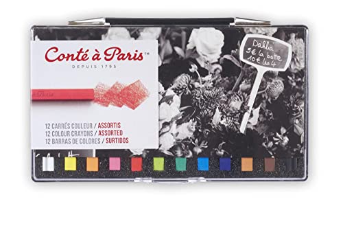 12 Count Assorted Carrés Crayons Set