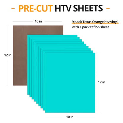 Turquoise Heat Transfer Vinyl (10 Count)
