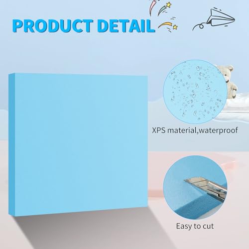 Blue 10 Pack 12x12x0.79 inch Foam Sheets 0.79 Inch Thick