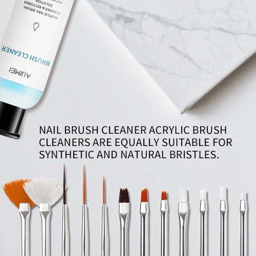 Acrylic Nail Brush Cleaner 2.5FL.OZ 75ML Acrylic Brush Cleaner Liquid Acrylic Nail Brushes Nail Art Tools for Salon Home Use Acrylic Paint Brush Cleaner (2.5 Fl Oz)