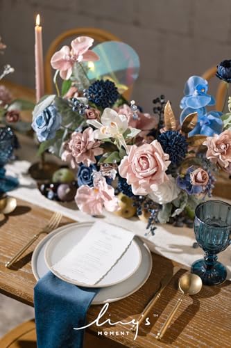Navy Blue Artificial Dahlias (25 Count)