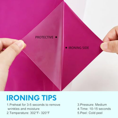 Neon Purple HTV Iron on Vinyl 12Inch by 12ft Roll HTV Heat Transfer Vinyl for T