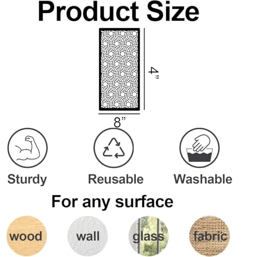 Stencils for Crafts Reusable Texture Stencils for Painting 8"x4" (18 Count)