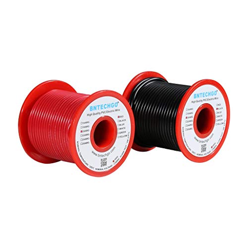 20 Gauge PVC Solid Electric Wire Red Black Each 100 ft Hookup Wire