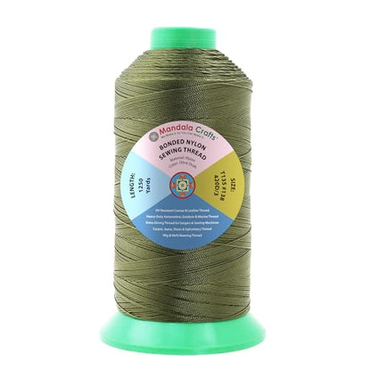 Size 138 420D T135 Olive Drab Bonded Nylon Thread (3750 Foot)