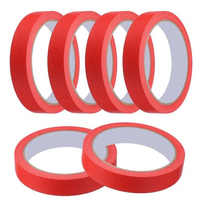 Masking Tape 0.7 Inch x 21 Yard Painter's Tape Red Paint Tapes for DIY Crafts Arts Drawing Decoration Labeling Car Painting Artist Teachers