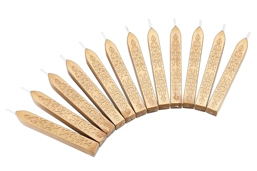 12Pcs Sealing Wax Sticks with Wicks for Wax Seal Stamp (12 Count)