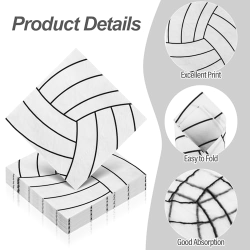 48 Pieces Volleyball Paper Napkins (48 Count)