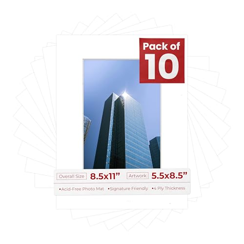 5.5x8.5 Mat for 8.5x11 Frame (10 Count)