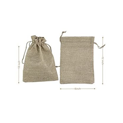 Pack of 12 Burlap Gift Bags with Drawstring Linen Jewelry Pouches Wedding Hessian Jute Bags for Birthday Jewelry and Treat Pouches Party Wedding Favors Gift Art and DIY Craft