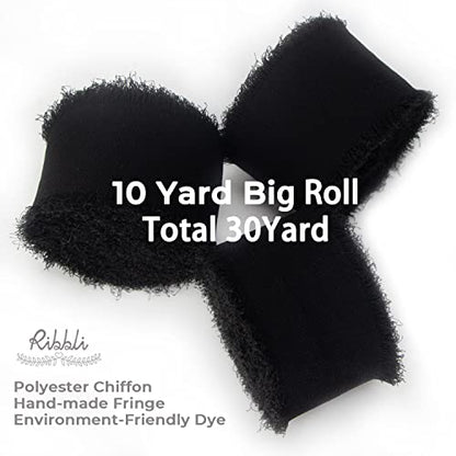 Black Chiffon Ribbon (90 Foot)