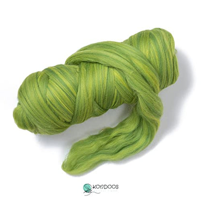 Multi Colored Natural Wool roving