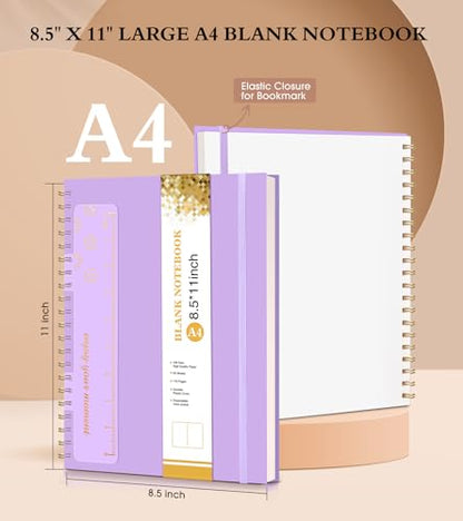 Blank Spiral Notebook Journal 8.5” x 11”