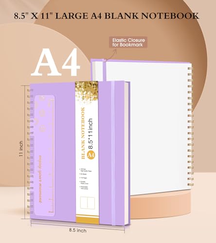 Blank Spiral Notebook Journal 8.5” x 11”
