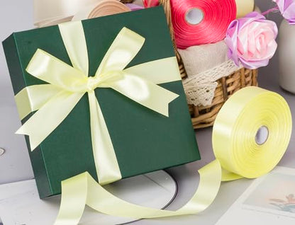 1 Inch Baby Maize Solid Satin Ribbon for Gift Wrapping