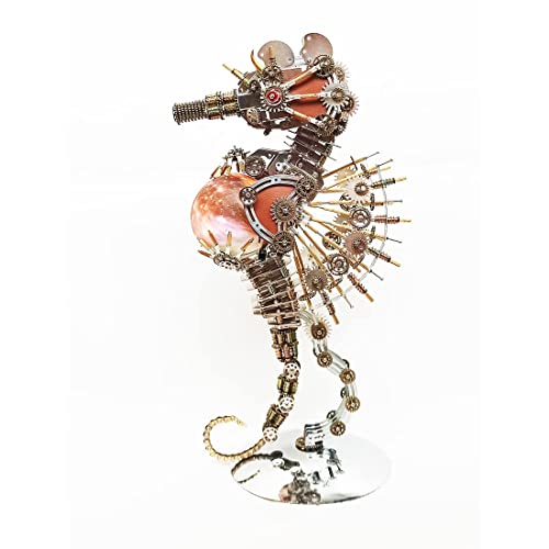Meatalkitor 3D Puzzle Steampunk Seahorse Lamp