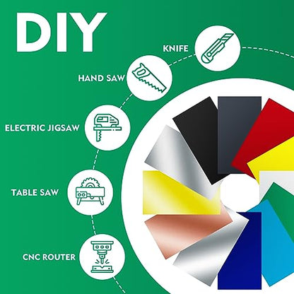 Engraving Blank ABS Double Color Plastic Sheet (12 Count)