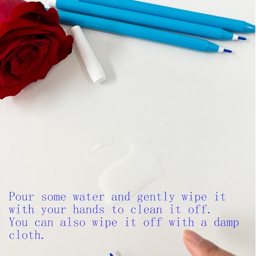 10 PCS Blue Washable Fabric Markers for Sewing (10 Count)