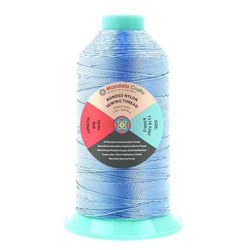 Size 207 630D T210 Light Blue Bonded Nylon Thread