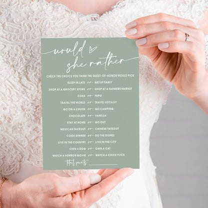 Bridal Shower Games Cards (25 Count)