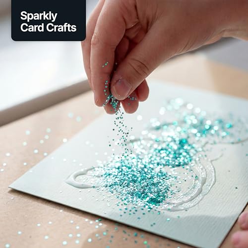 Craft Glitter Fluorescent Blue 100g Extra Chunky Glitter