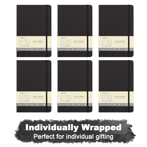 6 Pack Lined Journal Notebooks for Work (6 Count)