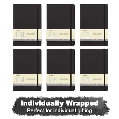 6 Pack Lined Journal Notebooks for Work (6 Count)