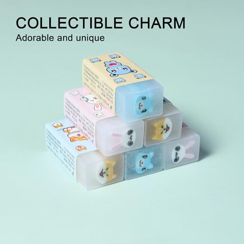 18Pcs Cute Animal Erasers for Kids Bulk (18 Count)