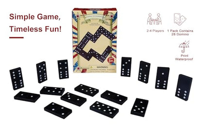 Wooden 3 Pack Double 6 Domino Set