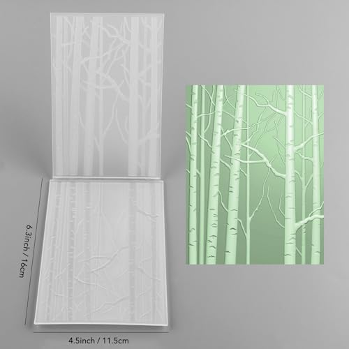 3D Embossing Folder for Card Making Tree Trunk Pattern Plastic Embossing Folders for DIY Scrapbooking Photo Album Card Paper Craft Decoration Embossing Template Paper Card Embossing Stencil