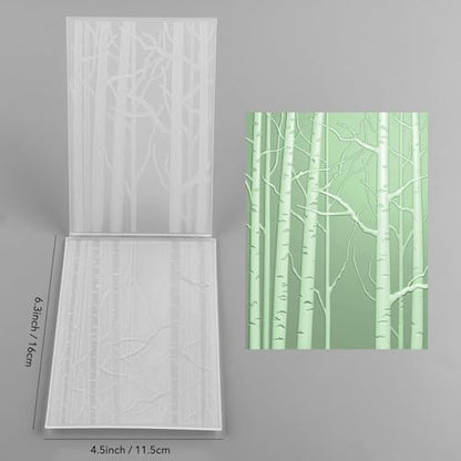 3D Embossing Folder for Card Making Tree Trunk Pattern Plastic Embossing Folders for DIY Scrapbooking Photo Album Card Paper Craft Decoration Embossing Template Paper Card Embossing Stencil