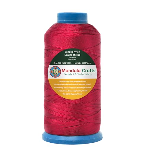Size 69 210D T70 Maroon Bonded Nylon Thread (4500 Foot)