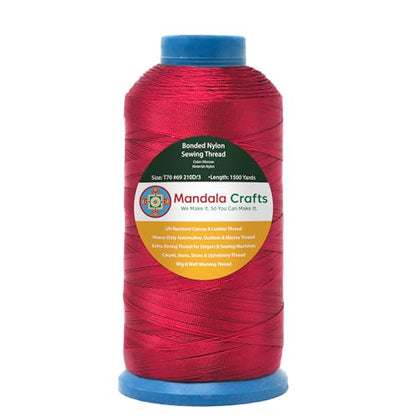 Size 69 210D T70 Maroon Bonded Nylon Thread (4500 Foot)