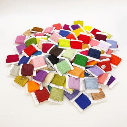 Embroidery Floss Kit 108 Colors on Plastic Bobbins