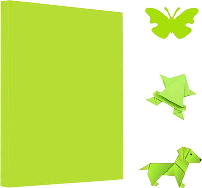 A4 Origami Paper Yellow Green 100 Sheets, 8.27×11.7 inch Double Sided Color Easy Fold Big Origami Paper A4 Colored Copy Paper Thin 70gsm for Beginners, DIY handwork Art Craft Projects (210 x 297 mm) - Crafty Corner