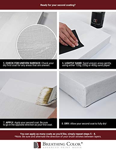 White Gesso Canvas Primer 32 oz Give Your Art The Ultimate Base Prime! Keep Paint from Absorbing! Whether Acrylics (32 Fl Oz)
