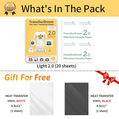 Tru Iron on Heat Transfer Paper for Light Fabric (15.28 Ounce)
