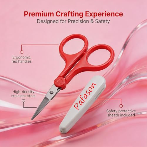 Small Travel Sewing Craft Scissors Set Straight Precision Fine Tip (4 Count)