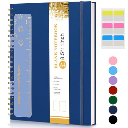 Blank Spiral Notebook Journal 8.5” x 11”