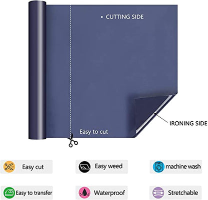 HTV Iron on Vinyl 12Inch by 12ft Roll HTV Heat Transfer Vinyl for T