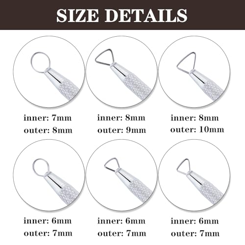 6Pcs Clay Tools Pottery Tools Clay Sculpting Tools Mini Ribbon Cutter Metal Tools Set Carving Art Polymer Clay Tools (6 Count)