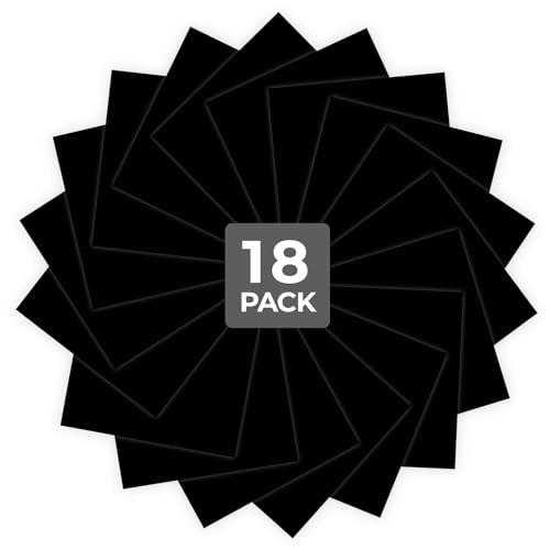 Black HTV Heat Transfer Vinyl (18 Count)