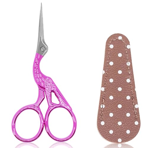 3.6" Little Bird Scissors with Artificial Leather Cover for Crafts