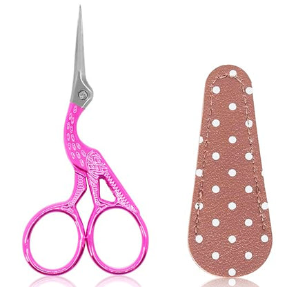 3.6" Little Bird Scissors with Artificial Leather Cover for Crafts