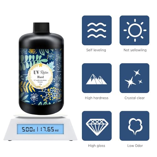 Crystal Clear Hard UV Resin Upgraded Formula Ultraviolet Fast Curing for Jewelry Making Craft Decoration