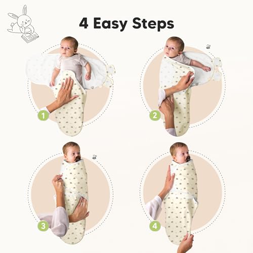 3pk Organic Swaddles for Newborns Girls
