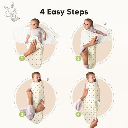 3pk Organic Swaddles for Newborns Girls