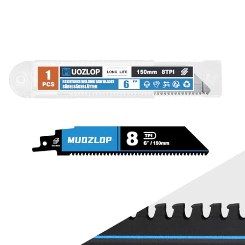 1Pack 6inch 8TPI High Reciprocating Saw Blades